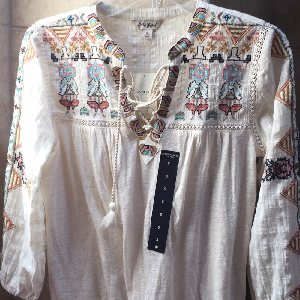 Lucky brand peasant top